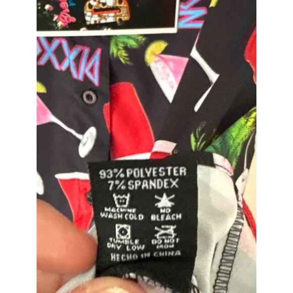 Dixxon Flannel Company Dancun Party Shirt Size Womens 2X Red Cup Palm Trees - Picture 6 of 7